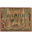 Indian Miniature Painting Of Love Scene Vintage Mewar Art On Paper