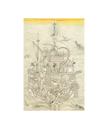 Indian Noah's Ark Of Mughal Era Hand Miniature Fine Art With Bor