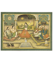 Mughal Dancing Art Painting Of King And Queen Enjoying Lady Dance And Music
