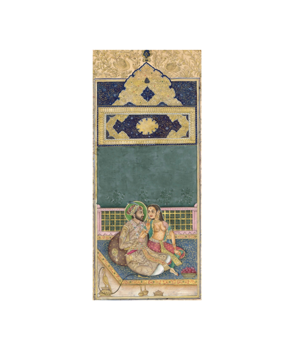 Hand Miniature Painting Of Love Scene King Shahjahan & Mumtaz Mahal