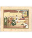Miniature painting Of Mughal Shah Jahan review architectural plans Of Taj Mahal
