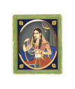 Jodha Bai Portrait Handmade Mughal Miniature Vintage Art On Paper