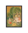 Mughal Empress Miniature Painting: Indian Vintage Art