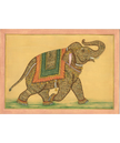 Indian Miniature Painting Of Elephant Fine Hunting Art In Elephant