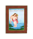 Wall Painting A Beautiful Woman In Lake With Pot Gouache On Paper 10.5x13.5 Inch