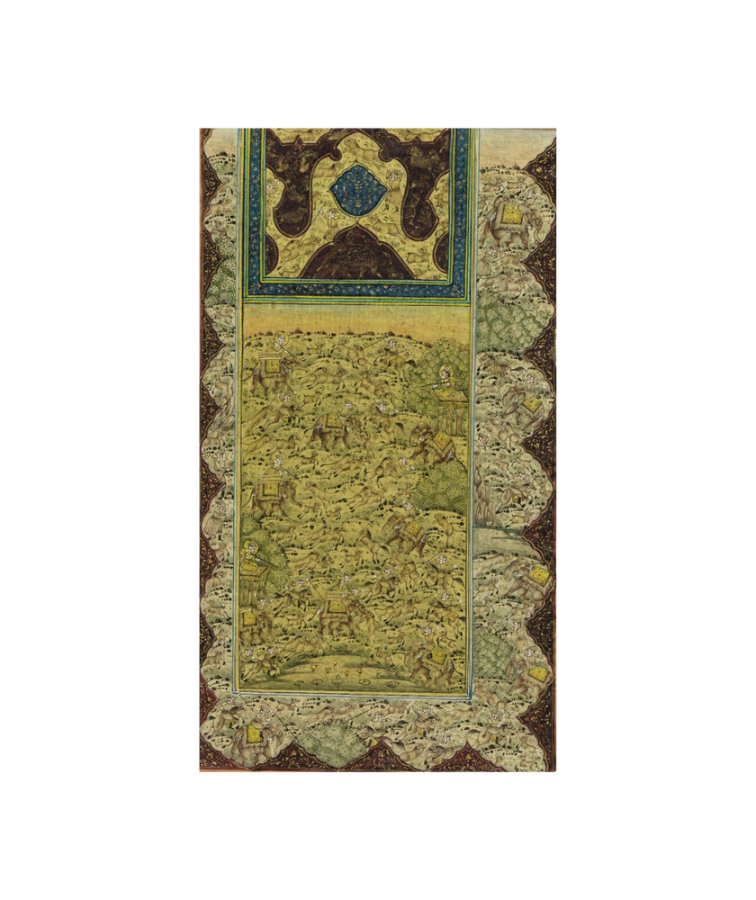 Hunting Art Painting Hand Miniature Hunting Scene Of Mughal Era