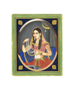 Jodha Bai Portrait Handmade Mughal Miniature Vintage Art On Paper