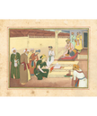 Miniature painting Of Mughal Shah Jahan review architectural plans Of Taj Mahal