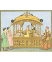 Painting Of Mughal Emperor Shah Jahan seated on the famous Peacock Throne