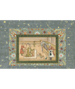 The Infant Akbar Wrestles For A Drum, Mughal Miniature Old Painting