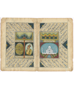 Mughal Miniature Painting Of Pari Taj Mahal And portrait Shah Jahan Painting