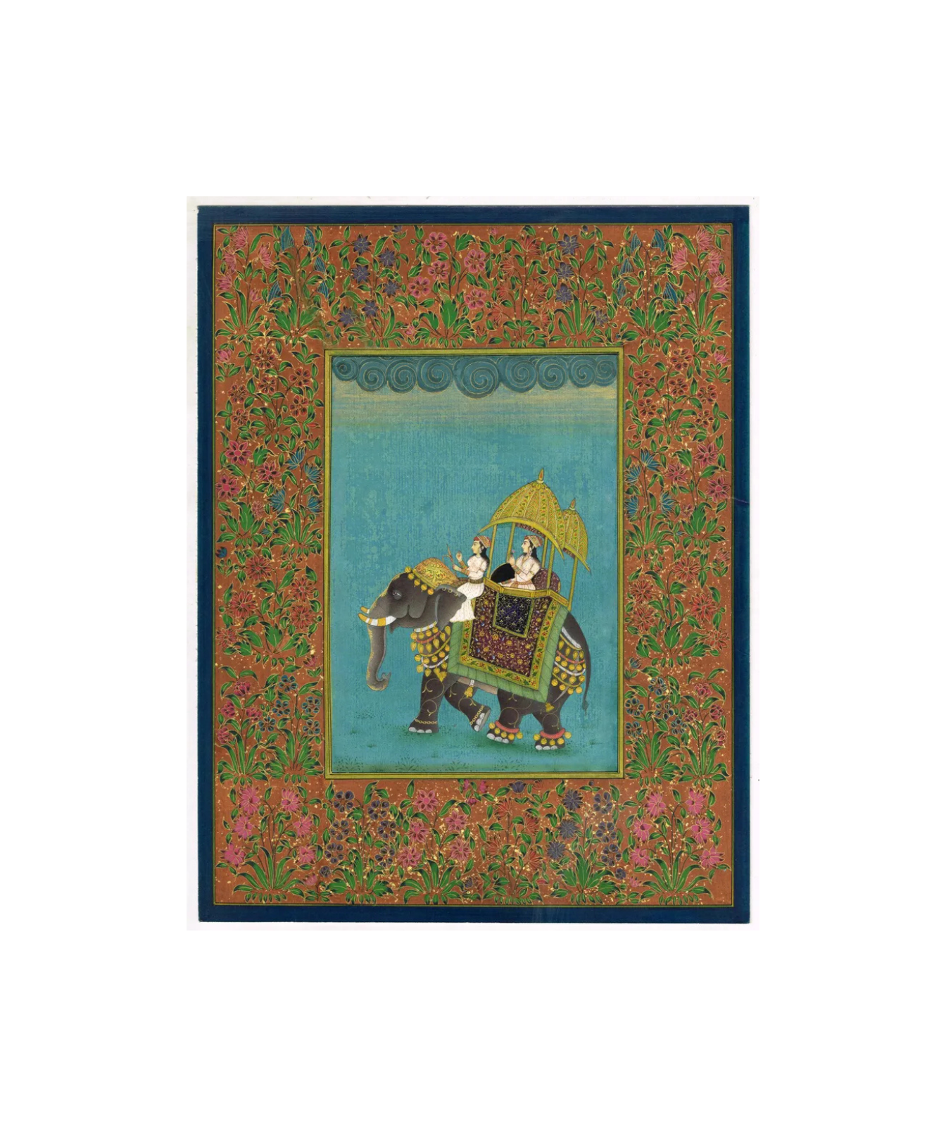 Mughal Empress Elephant Painting: Indian Miniature Art