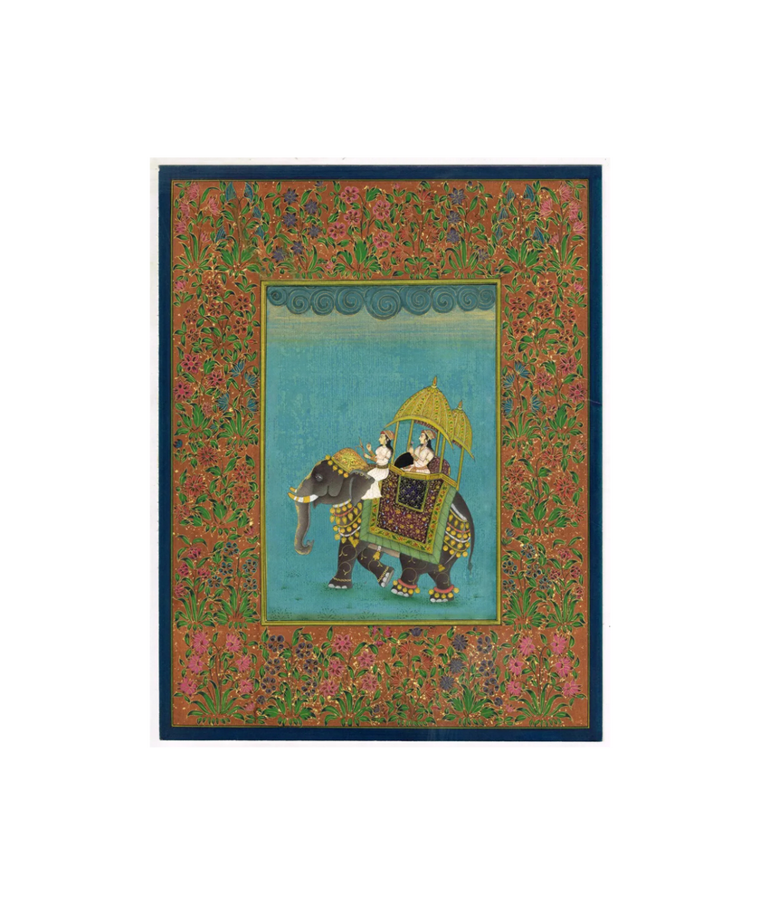 Mughal Empress Elephant Painting: Indian Miniature Art