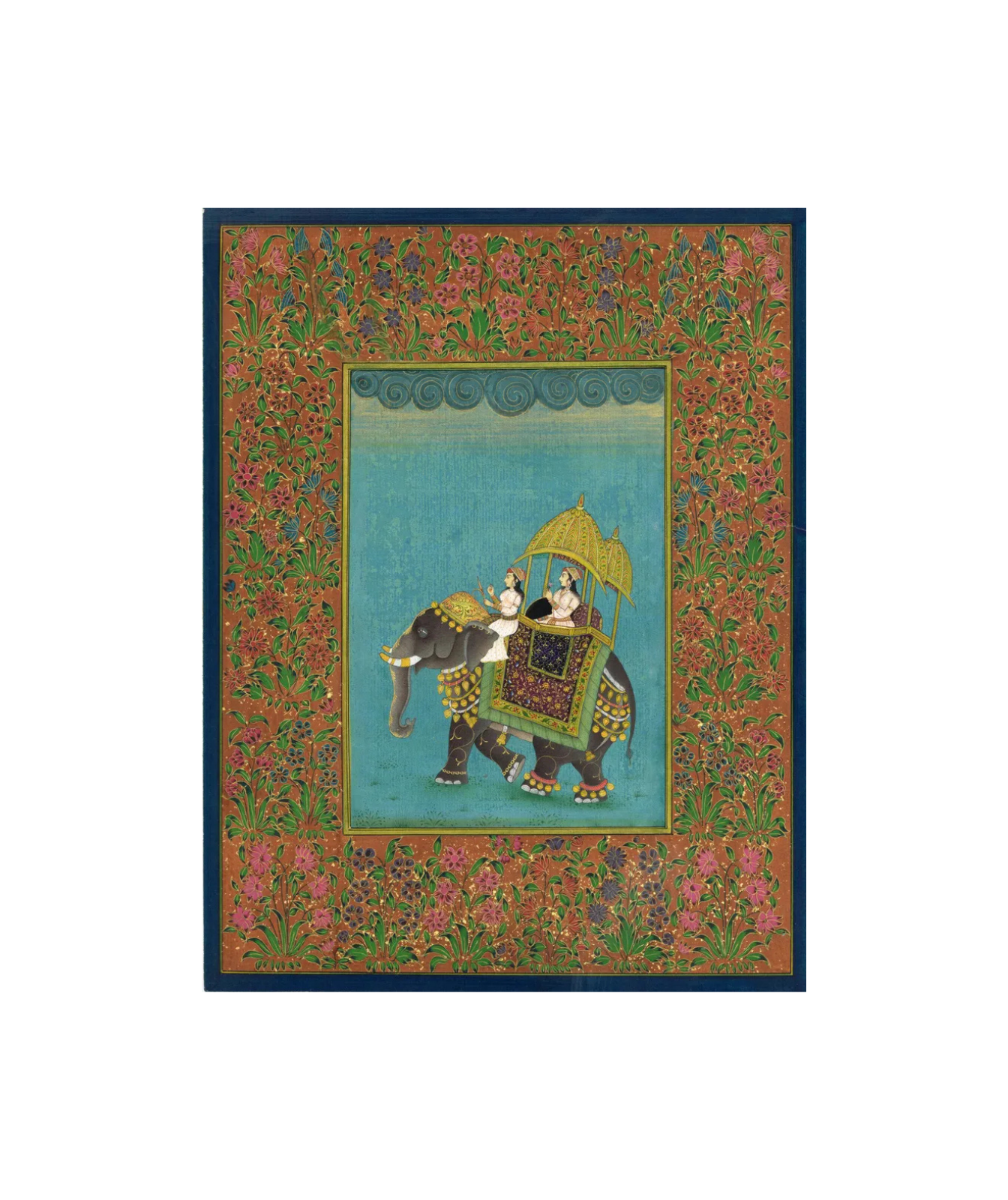 Mughal Empress Elephant Painting: Indian Miniature Art