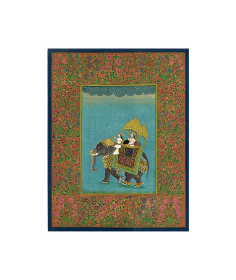 Mughal Empress Elephant Painting: Indian Miniature Art