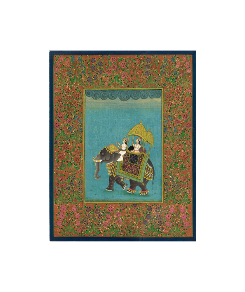 Mughal Empress Elephant Painting: Indian Miniature Art