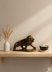 Tiger Eye Semi Precious stone Lion Statue Hand Carved Decor
