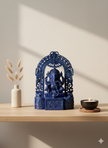 Lapis Ganesha Statue Figurine Hand Carved Stone Hindu Religious Idol