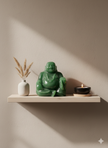 Semi Precious stone Green Aventurine Laughing Buddha Hand Carved Home Decor