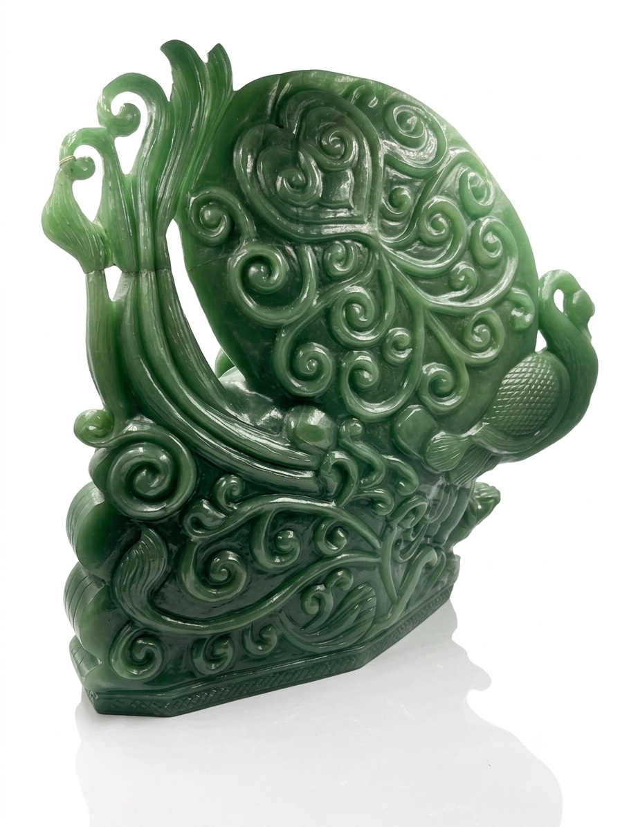 Semi precious stone Aventurine Ganesha Statue Figurine Hand Carved Religious Sculpture Idol