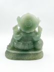 Semi precious Green Aventurine Lord Ganesha Statue Hand Carved Religious Idol