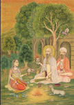 Mughal Empress Miniature Painting: Indian Vintage Art