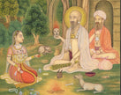 Mughal Empress Miniature Painting: Indian Vintage Art