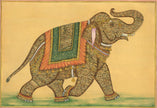 Indian Miniature Painting Of Elephant Fine Hunting Art In Elephant