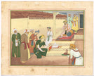 miniature painting Of Mughal Shah Jahan review architectural plans Of Taj Mahal