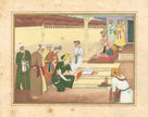 miniature painting Of Mughal Shah Jahan review architectural plans Of Taj Mahal