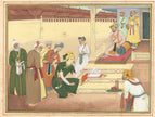 miniature painting Of Mughal Shah Jahan review architectural plans Of Taj Mahal