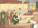 miniature painting Of Mughal Shah Jahan review architectural plans Of Taj Mahal