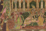 Indian Miniature Painting Of Love Scene Vintage Mewar Art On Paper