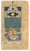 Hand Miniature Painting Of Love Scene King Shahjahan & Mumtaz Mahal