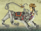 Composite Tiger Of Humans & Animals Having Face Of Queen Painting