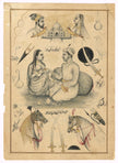 Painting Of Emperor And Empress With Weapons Mughal Ancient Art